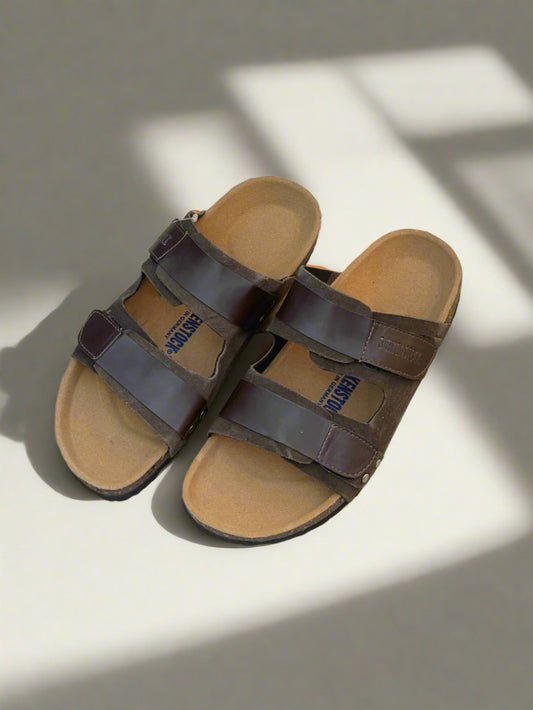 BRKN NEW LEATHER SLIPPER
