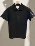 C-K BLACK ZIP POLO T-SHIRT
