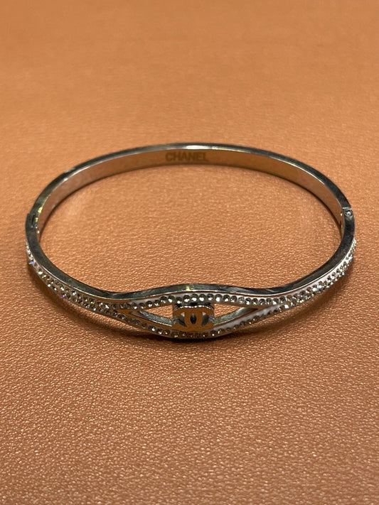 CHANL DESIGNER SILVER LADIES BRACELET