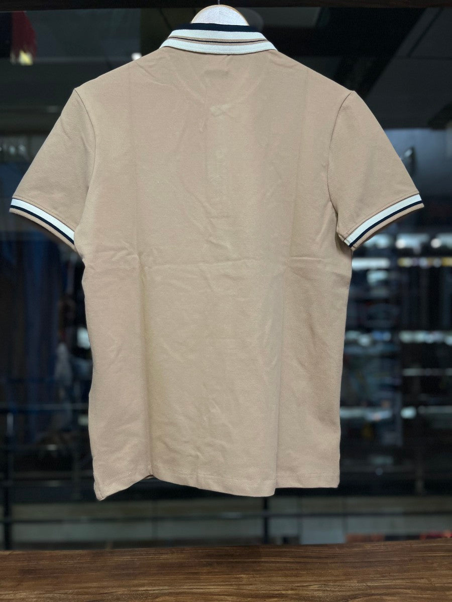 HKT LONDON BEIGE POLO T-SHIRT