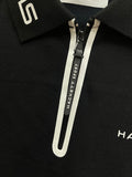 HKT LONDON BLACK ZIP POLO T-SHIRT