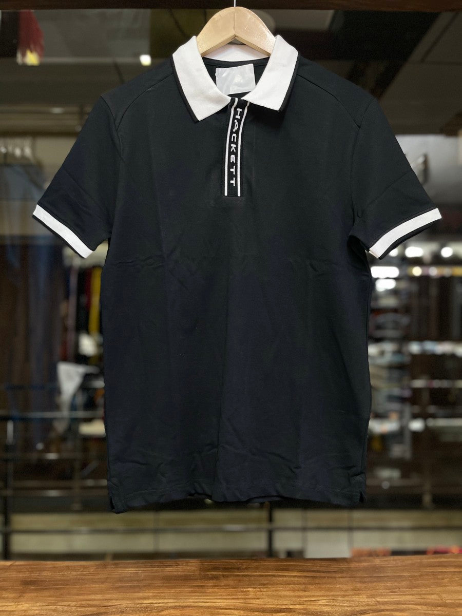 HKT LONDON BLACK POLO T-SHIRT