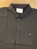 C-K GREY PINSTRIPE BUTTON-DOWN COLLAR SHIRT