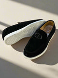 DIO R SUEDE CD LOGO LOAFERS
