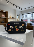 KAR L LAGERFELD PARIS  CAMERA BAG WITH PATCHES  LADIES SLING BAG