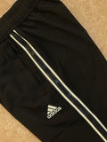 ADS BLACK TRACK PANTS WITH WHITE THREE STRIPES NS LYCRA DRIFIT TRACK