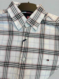 TMY BLACK AND WHITE LONG-SLEEVE PLAID SHIRT