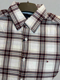 TMY CLASSIC RED, WHITE, AND NAVY PLAID SHIRT