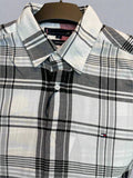 TMY BLACK AND WHITE MONOCHROME PLAID SHIRT