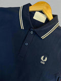 FRD PRRY x CDG COLOR-BLOCK NAVY POLO T-SHIRT