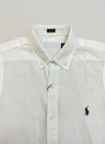 RLP CLASSIC FIT WHITE BUTTON-DOWN LINEN OG SURPLUS SHIRT