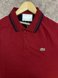 LCST MAROON ATHLETIC PIPING POLO T-SHIRT