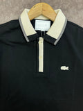 LCST BLACK AND BEIGE TRIM POLO T-SHIRT