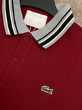 LCST RIBBED STRIPE COLLAR POLO T-SHIRT