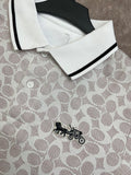 COCH SIGNATURE MONOGRAM WITH HORSE & CARRIAGE LOGO POLO T-SHIRT