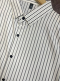 IMPORTED MODERN TEXTURED VERTICAL STRIPE LONG SLEEVE SHIRT