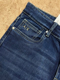 A-X RELAXED FIT JEANS – DARK INDIGO VINTAGE WASH – CONTRAST STITCHING & A-X LOGO JEANS