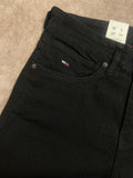 TMY SOLID BLACK DENIM RELAX FIT JEANS