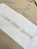 C-K COLOR-BLOCK LOGO POLO T-SHIRT