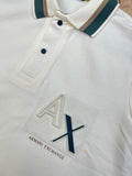 A-X LOGO BOX LOGO QUARTER POLO T-SHIRT