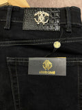 ROTERTO CAVALLI LUXURY DARK SHADE ACID WASH JEANS