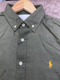RLP SIGNATURE BUTTON-DOWN PLAIN SHIRT