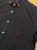 NAUTIC A NAVY AND RED STRIPED LONG-SLEEVE OG SHIRT