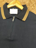 HG BSS TWO-TONE QUARTER-ZIP POLO T-SHIRT