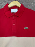 LCST REGULAR FIT TRICOLOR OVERSIZED LOGO POLO T-SHIRT