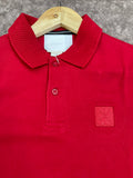 C-K MONOCHROME EMBROIDERED PIQUE POLO T-SHIRT