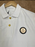 BLMN EMBOSSED GOLD LOGO PIQUE POLO T-SHIRT