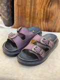 ZARA Western-Buckle Leather Slipper