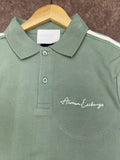 A-X TAPE LOGO PIQUE POLO T-SHIRT