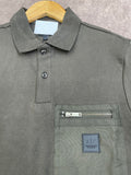 A-X ZIP-POCKET PIQUE POLO T-SHIRT