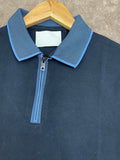 HKT LONDON ZIP-NECK PERFORMANCE POLO T-SHIRT