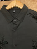 IMP PREMIUM FLORAL EMBROIDERED SATIN-FINISH LUXURY DESIGNER SHIRT