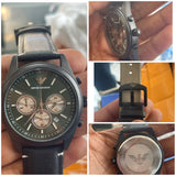 Emporio Armani Chronograph  Leather Watch