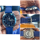 Emporio Armani Chronograph Silver Dial Two-Tone Men's Watch