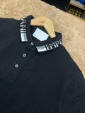 EM P ARMNI LOGO COLLAR LUXE POLO T-SHIRT