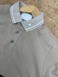 EM P ARMNI STRIPED COLLAR LUXE POLO T-SHIRT