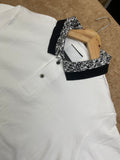 R/R ABSTRACT COLLAR LUXE POLO T-SHIRT