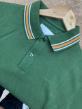 R/R LUXE OLIVE TIPPED POLO T-SHIRT