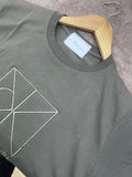 C-K GEOMETRIC MONOGRAM EMBROIDERED ROUND NECK T-SHIRT