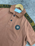 BLMN LOGO STRIPE POLO T-SHIRT