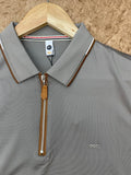 HG BSS IMP ZIP-NECK PERFORMANCE POLO T-SHIRT