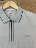 HG BSS IMP ZIP-NECK PERFORMANCE POLO T-SHIRT
