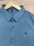 IMP BRUCE BOUCK TEXTURED PINSTRIPE CASUAL STRIPE SHIRTS