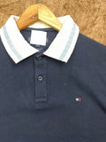TMY WAFFLE COLLAR POLO T-SHIRT