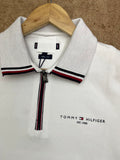 TMY ZIP-NECK HERITAGE POLO T-SHIRT