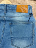 S/S SUN-FADED SLIM STRAIGHT JEANS